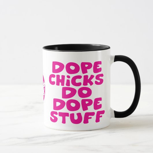 Roze Funk Afro Chick Dope Stuff Mok (Rechts)