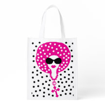 Roze Funk Afro Chick Polka Dot