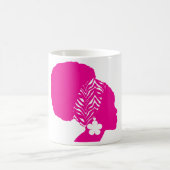 Roze Funk Afro Puff Chick Mok (Center)