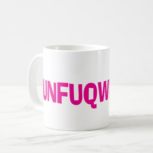 Roze Funk ongekende Mok (Voorkant links)