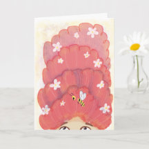 Roze Funny Bee in je Hair Humoureuze Joke Birthday