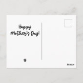 Roze Funny Cute Happy Moederdag uit kat Briefkaart (Achterkant)