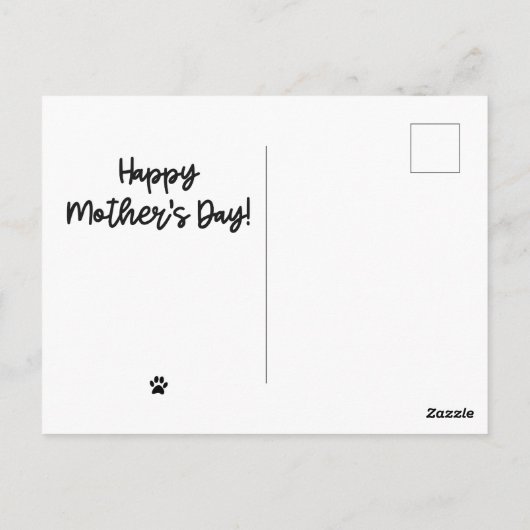 Roze Funny Cute Happy Moederdag uit kat Briefkaart (Achterkant)
