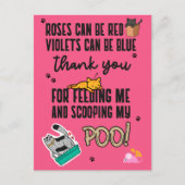 Roze Funny Cute Happy Moederdag uit kat Briefkaart (Voorkant)