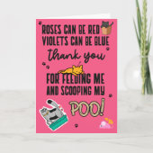 Roze Funny Cute Happy Moederdag uit kat Kaart (Voorkant)