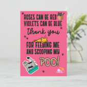 Roze Funny Cute Happy Moederdag uit kat Kaart (Staand voorkant)