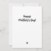 Roze Funny Cute Happy Moederdag uit kat Kaart (Achterkant)