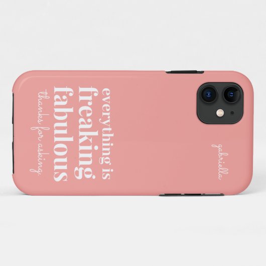 Roze Funny Gezegde Quote Sarcastic Typografie Case-Mate iPhone Case (Achterkant (horizontaal))