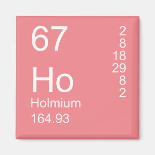 Roze Funny Periodic Table HO Magneet