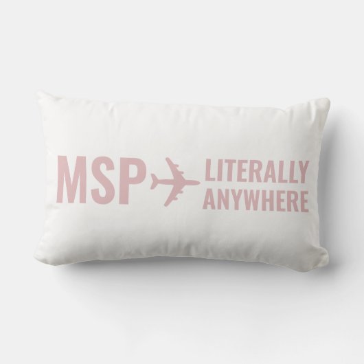 Roze Funny Personalized Vacation Travel Lover Kussen (Achterkant)