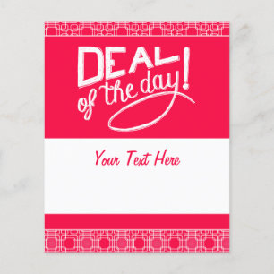 Roze Funny Shopaholic Eat Sleep Shop Promotie Flyer