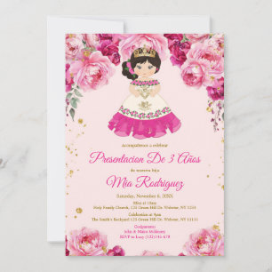 Roze Fuschia Bloemen Presentación de Tres Años Kaart