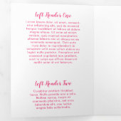 Roze Fuschia Modern Hand Nails Poolse nagelzout Drieluik Kaart (Binnenzijde eerst)