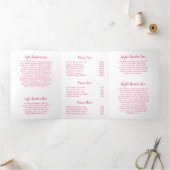 Roze Fuschia Modern Hand Nails Poolse nagelzout Drieluik Kaart (Binnen)