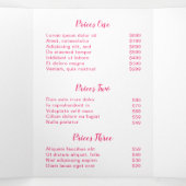 Roze Fuschia Modern Hand Nails Poolse nagelzout Drieluik Kaart (Binnenkant midden)