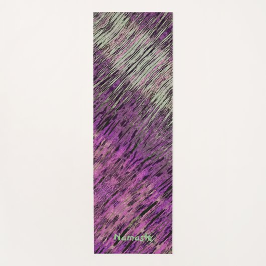 Roze Fuschia Paars en Groen Abstract Yoga Mat