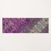 Roze Fuschia Paars en Groen Abstract Yoga Mat (Voorkant (horizontaal))