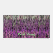 Roze Fuschia Paarse en Groene Wilde Ding Abstract Bureaumat (Voorkant)