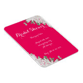 roze fushia bruids douche uitnodiging magneet (Rechterzijde)