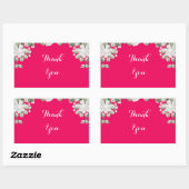 roze fushia rechthoekige sticker (Vel)