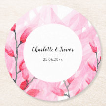 Roze Fusie-Waterverf, monogrammen