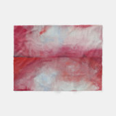 Roze Fusion Waterverf Art Fleece Deken (Voorkant (Horizontaal))