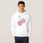 Roze Fuzzy Dice Hoodie (Voorkant volledig)