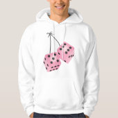 Roze Fuzzy Dice Hoodie (Voorkant)