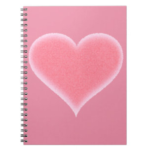 Roze Fuzzy Heart Notitieboek