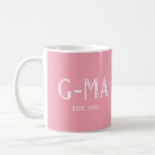 Roze G-Ma Oprichtingsjaar Koffiemok (Links)