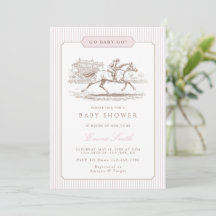Roze Ga Baby Ga Derby Baby Shower Preppy Klassieke
