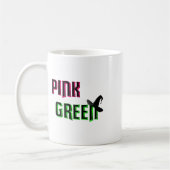 Roze gaat goed met groen koffiemok (Links)