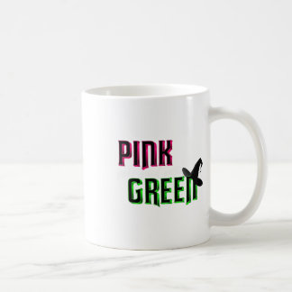 Roze gaat goed met groen koffiemok