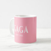 Roze gaga Jaar ingesteld Koffiemok (Voorkant links)