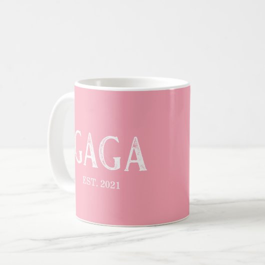 Roze gaga Jaar ingesteld Koffiemok (Voorkant links)
