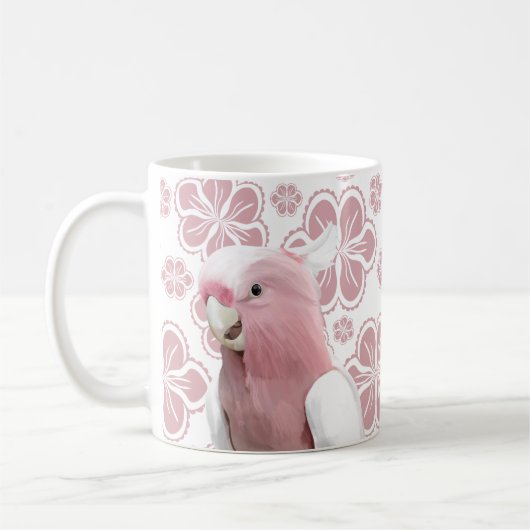 Roze Galah Cockato Koffiemok (Links)
