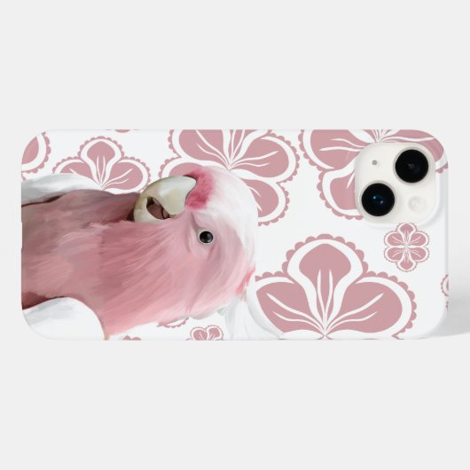 Roze Galah Kaketoe Roze Bloem Case-Mate iPhone Case (Achterkant (horizontaal))