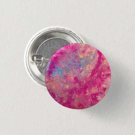 Roze Galaxy badge Ronde Button 3,2 Cm (Voorkant /achterkant)