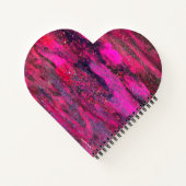 Roze Galaxy Heart Shape Notitieboek (Achterkant)