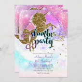 Roze Galaxy Magische Eenhoorn Sparkle Slumber Part Kaart (Voorkant / Achterkant)