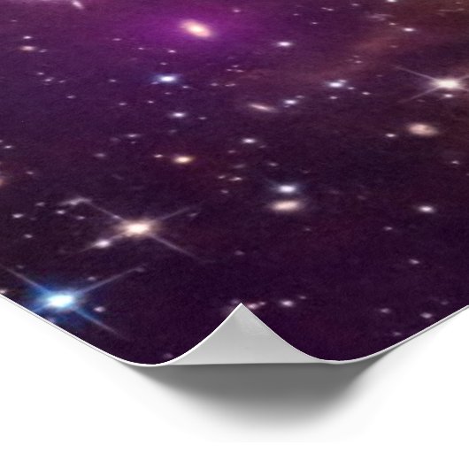 Roze galaxy Nebula Universe Supernova Stars Night Poster (Hoek)