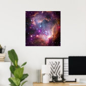 Roze galaxy Nebula Universe Supernova Stars Night Poster (Thuiskantoor)