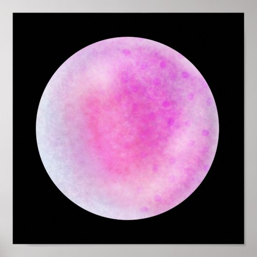 Roze Galaxy Orb – Roze en Wit Marmeren Print (Voorkant)
