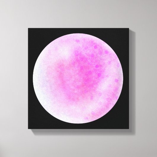 Roze Galaxy Orb – Roze en Witte Canvas Print (Voorkant)