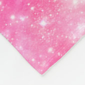 Roze Galaxy Universe Fleece Deken (Hoek)