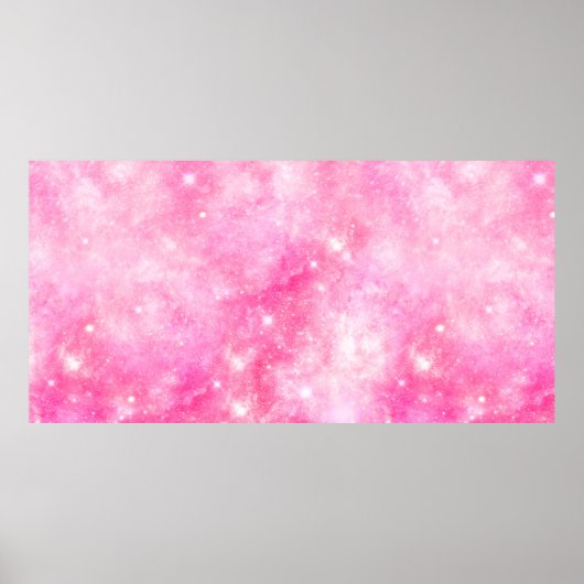 Roze Galaxy Universe Poster (Voorkant)