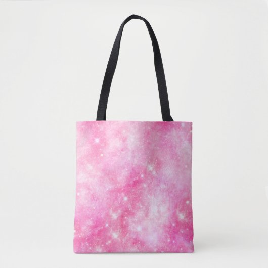 Roze Galaxy Universe Tote Bag (Voorkant)