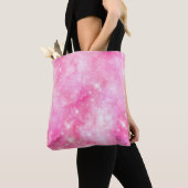 Roze Galaxy Universe Tote Bag (Dichtbij)