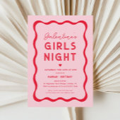 Roze Galentine's Day Girls Night Kaart