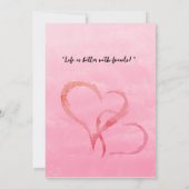 Roze Galentine's Day Meidenavondfeest Kaart (Achterkant)